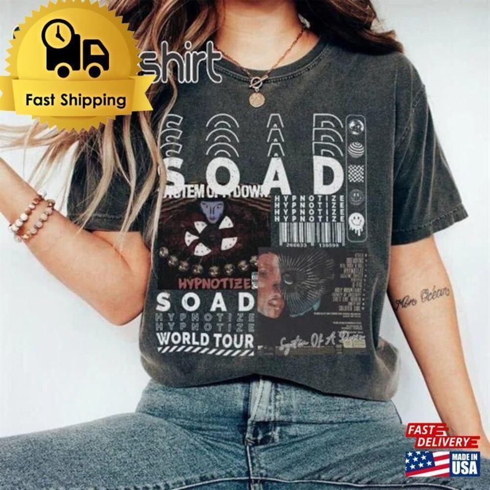 System Of A Down Music Shirt T-shirt Y2K Retro Soad World Tour Album T-Shirt